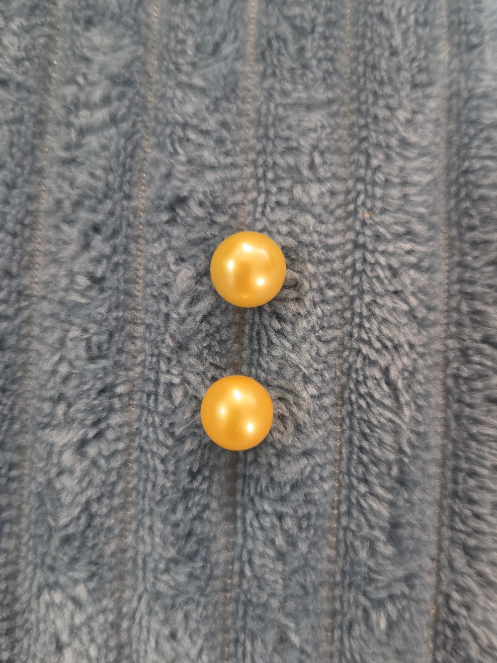 Yellow Round Loose Pearls